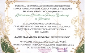 Podziękowania - SP Piecki