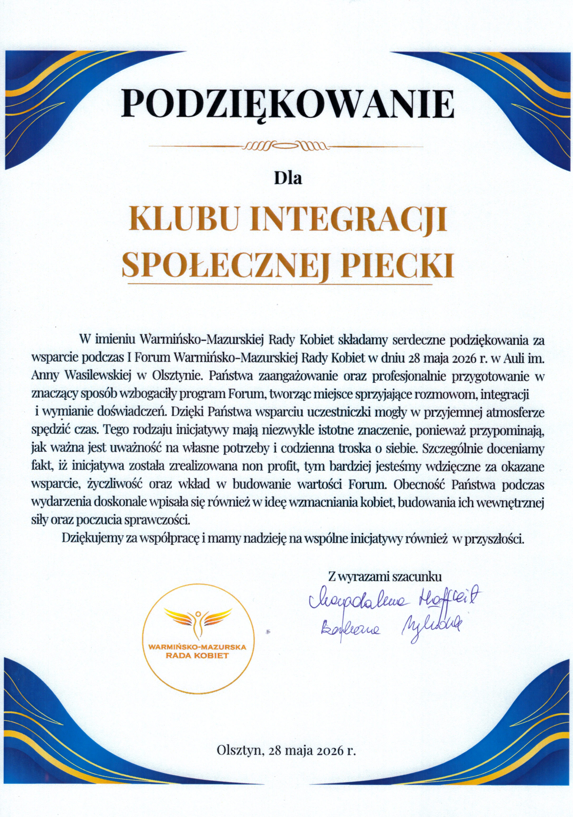 Podziękowanie_KIS_Piecki