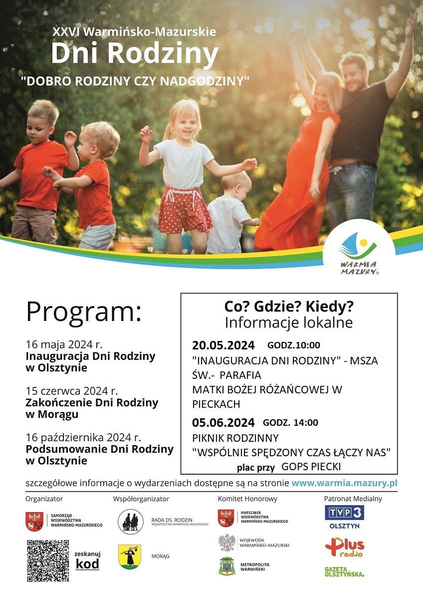 XXVI WARMIŃSKO-MAZURSKICH DNI RODZINY - plakat 2024